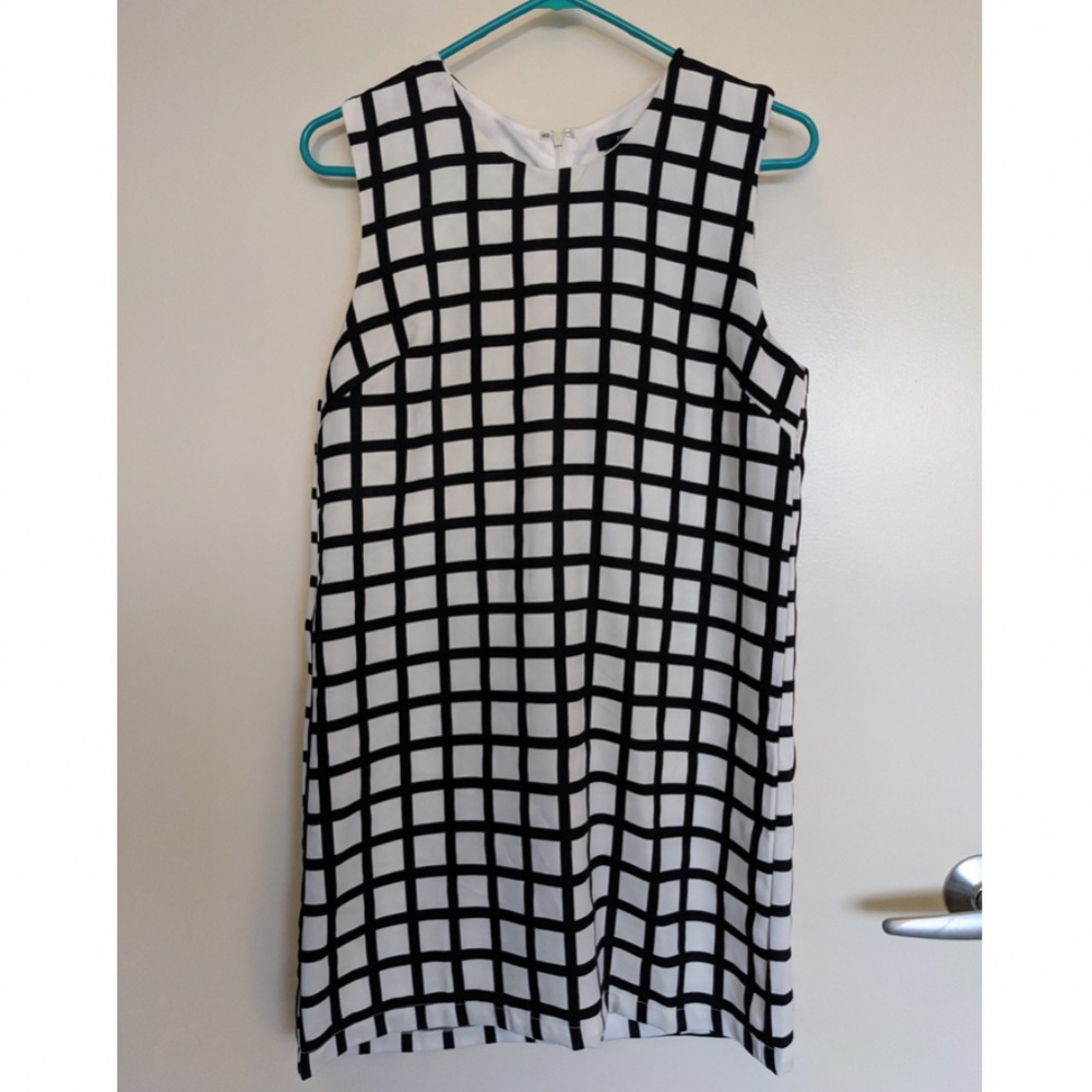 Checkered Mini Shift Dress